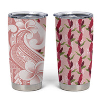 Samoa Teuila Tumbler Cup Pink Samoan Siapo Motifs LT05 Pink - Polynesian Pride