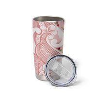 Samoa Teuila Tumbler Cup Pink Samoan Siapo Motifs LT05 - Polynesian Pride