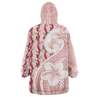 Samoa Teuila Wearable Blanket Hoodie Pink Samoan Siapo Motifs LT05 - Polynesian Pride