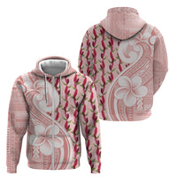 Samoa Teuila Zip Hoodie Pink Samoan Siapo Motifs LT05 - Polynesian Pride