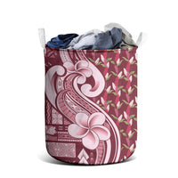 Samoa Teuila Laundry Basket Maroon Samoan Siapo Motifs LT05 - Polynesian Pride