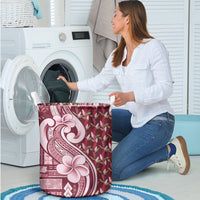 Samoa Teuila Laundry Basket Maroon Samoan Siapo Motifs LT05 - Polynesian Pride