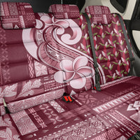 Samoa Teuila Back Car Seat Cover Maroon Samoan Siapo Motifs LT05 - Polynesian Pride