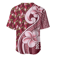 Samoa Teuila Baseball Jersey Maroon Samoan Siapo Motifs LT05 - Polynesian Pride