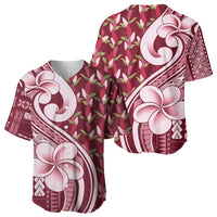 Samoa Teuila Baseball Jersey Maroon Samoan Siapo Motifs LT05 - Polynesian Pride