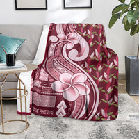 Samoa Teuila Blanket Maroon Samoan Siapo Motifs LT05 - Polynesian Pride