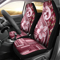 Samoa Teuila Car Seat Cover Maroon Samoan Siapo Motifs LT05 - Polynesian Pride