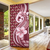 Samoa Teuila Door Cover Maroon Samoan Siapo Motifs LT05 - Polynesian Pride