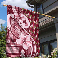 Samoa Teuila Garden Flag Maroon Samoan Siapo Motifs LT05 - Polynesian Pride