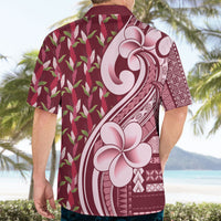 Samoa Teuila Hawaiian Shirt Maroon Samoan Siapo Motifs LT05 - Polynesian Pride