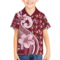 Samoa Teuila Hawaiian Shirt Maroon Samoan Siapo Motifs LT05 - Polynesian Pride