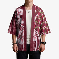 Samoa Teuila Kimono Maroon Samoan Siapo Motifs LT05 - Polynesian Pride