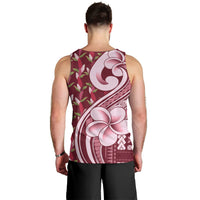 Samoa Teuila Men Tank Top Maroon Samoan Siapo Motifs LT05 - Polynesian Pride