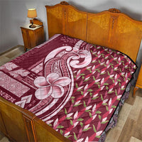 Samoa Teuila Quilt Maroon Samoan Siapo Motifs LT05 - Polynesian Pride