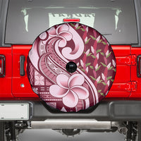 Samoa Teuila Spare Tire Cover Maroon Samoan Siapo Motifs LT05 - Polynesian Pride