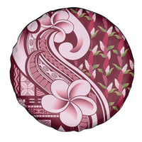 Samoa Teuila Spare Tire Cover Maroon Samoan Siapo Motifs LT05 - Polynesian Pride