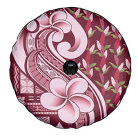 Samoa Teuila Spare Tire Cover Maroon Samoan Siapo Motifs LT05 - Polynesian Pride