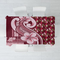 Samoa Teuila Tablecloth Maroon Samoan Siapo Motifs LT05 Maroon - Polynesian Pride