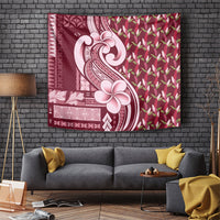 Samoa Teuila Tapestry Maroon Samoan Siapo Motifs LT05 Maroon - Polynesian Pride