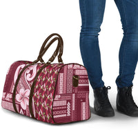 Samoa Teuila Travel Bag Maroon Samoan Siapo Motifs LT05 - Polynesian Pride