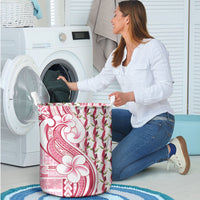 Samoa Teuila Laundry Basket White Samoan Siapo Motifs LT05 - Polynesian Pride