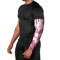 Samoa Teuila Arm Sleeves White Samoan Siapo Motifs LT05 - Polynesian Pride