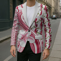 Samoa Teuila Blazer White Samoan Siapo Motifs LT05 - Polynesian Pride