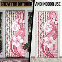 Samoa Teuila Door Cover White Samoan Siapo Motifs LT05 - Polynesian Pride