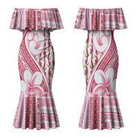 Samoa Teuila Family Matching Mermaid Dress and Hawaiian Shirt White Samoan Siapo Motifs LT05 Mom's Dress White - Polynesian Pride