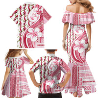 Samoa Teuila Family Matching Mermaid Dress and Hawaiian Shirt White Samoan Siapo Motifs LT05 - Polynesian Pride
