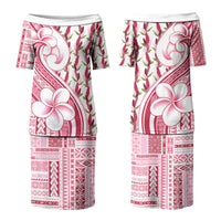 Samoa Teuila Family Matching Puletasi and Hawaiian Shirt White Samoan Siapo Motifs LT05 Mom's Dress White - Polynesian Pride