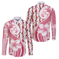 Samoa Teuila Family Matching Summer Maxi Dress and Hawaiian Shirt White Samoan Siapo Motifs LT05 Dad's Shirt - Long Sleeve White - Polynesian Pride