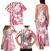 Samoa Teuila Family Matching Tank Maxi Dress and Hawaiian Shirt White Samoan Siapo Motifs LT05 - Polynesian Pride