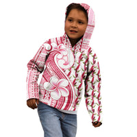 Samoa Teuila Kid Hoodie White Samoan Siapo Motifs LT05 - Polynesian Pride