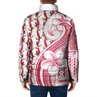 Samoa Teuila Padded Jacket White Samoan Siapo Motifs LT05 - Polynesian Pride
