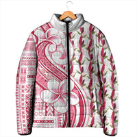 Samoa Teuila Padded Jacket White Samoan Siapo Motifs LT05 - Polynesian Pride