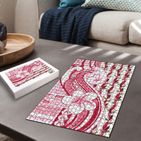 Samoa Teuila Puzzle White Samoan Siapo Motifs LT05 - Polynesian Pride