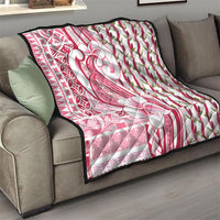 Samoa Teuila Quilt White Samoan Siapo Motifs LT05 - Polynesian Pride