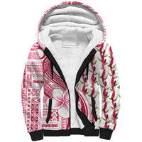 Samoa Teuila Sherpa Hoodie White Samoan Siapo Motifs LT05 Unisex White - Polynesian Pride