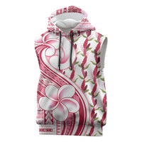 Samoa Teuila Sleeveless Hoodie White Samoan Siapo Motifs LT05 White - Polynesian Pride