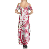 Samoa Teuila Summer Maxi Dress White Samoan Siapo Motifs LT05 - Polynesian Pride