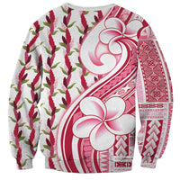 Samoa Teuila Sweatshirt White Samoan Siapo Motifs LT05 - Polynesian Pride