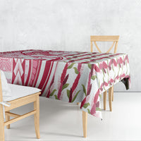 Samoa Teuila Tablecloth White Samoan Siapo Motifs LT05 - Polynesian Pride