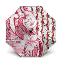 Samoa Teuila Umbrella White Samoan Siapo Motifs LT05 One Size Folded 11.42 inch Opened Diameter 37.4 inch White - Polynesian Pride