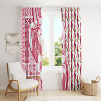 Samoa Teuila Window Curtain White Samoan Siapo Motifs LT05 - Polynesian Pride
