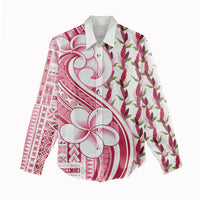 Samoa Teuila Women Casual Shirt White Samoan Siapo Motifs LT05 - Polynesian Pride
