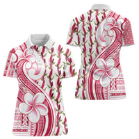 Samoa Teuila Women Polo Shirt White Samoan Siapo Motifs LT05 - Polynesian Pride