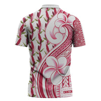 Samoa Teuila Zipper Polo Shirt White Samoan Siapo Motifs LT05 - Polynesian Pride