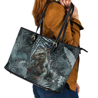 Hawaii Mo'o Lizard God Leather Tote Bag Polynesian Style