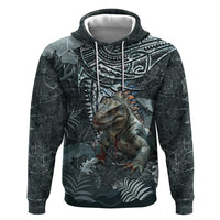 Hawaii Mo'o Lizard God Zip Hoodie Polynesian Style